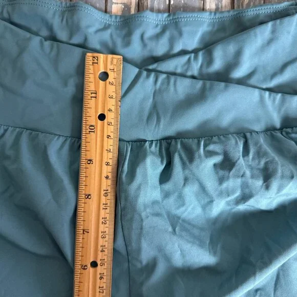 Halara Breezful Women's 2X High Waisted Crossover Quick Dry Stone Blue Wide Leg - Picture 8 of 11